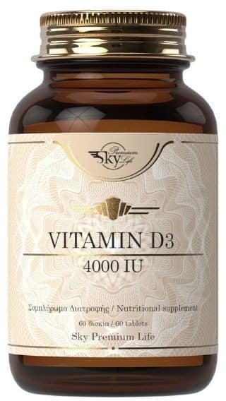 SKY PREMIUM LIFE Vitamin D3 4.000IU 60 Δισκία